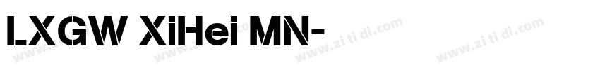 LXGW XiHei MN字体转换